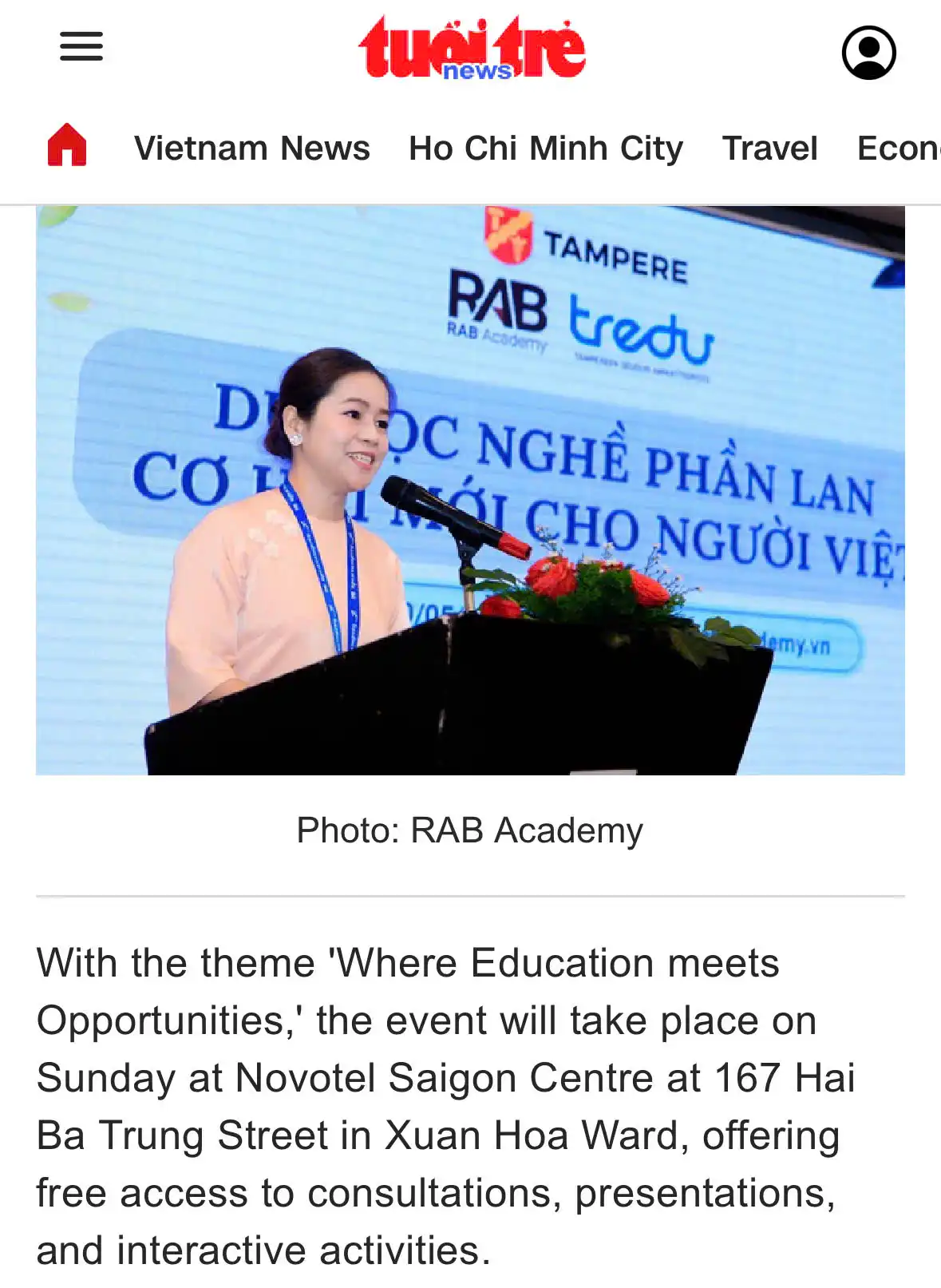 Finland Outlook, Tuoitre